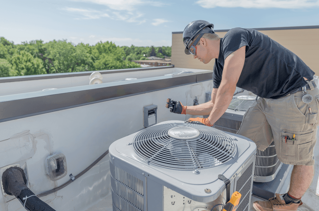 VRF VRV variable refrigerant flow system repair installation and maintenance in commercial building Dubai UAE